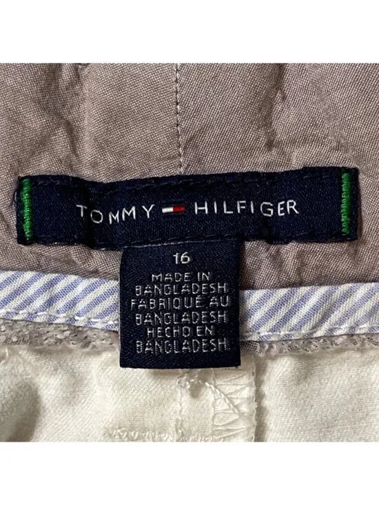 Tommy Hilfiger Womens White Chino Shorts Size 16 Cotton Blend Casual Summer Wear - Picture 4 of 5